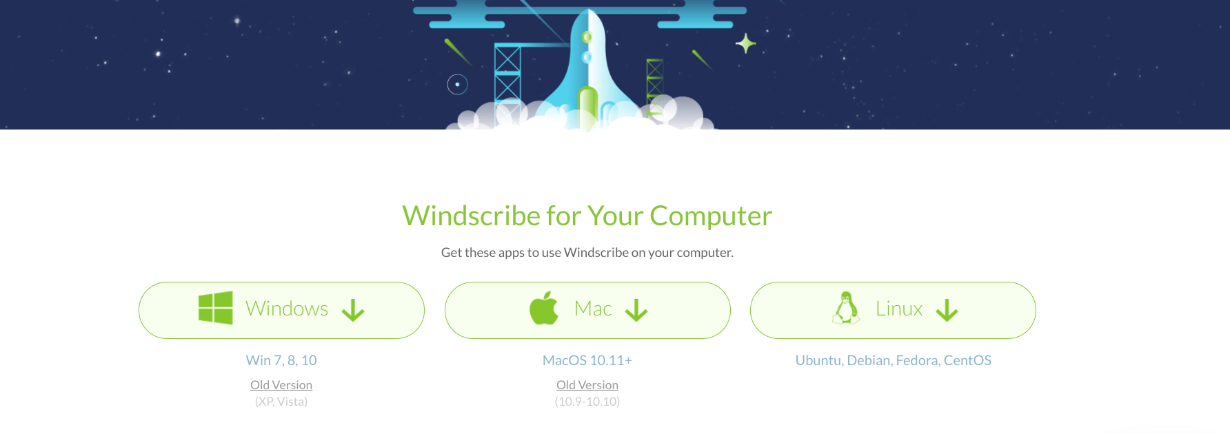 desktop downloads voor windscribe
